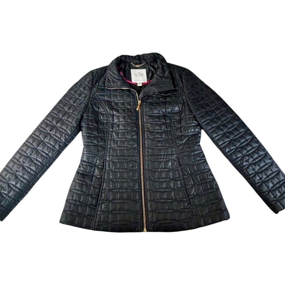 🖤 KATE SPADE Black Quilted Puffer Jacket • Size Small 🖤 - Picture 2 of 8